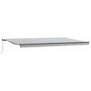 vidaXL Copertină retractabilă manual, antracit/alb, 600x300 cm