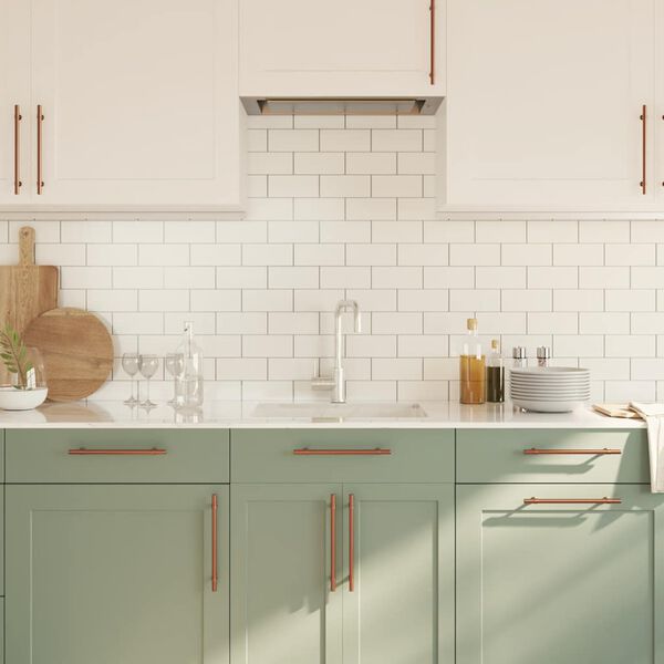 vidaXL M&acirc;nere de dulap, 5 buc., bronz, 192 mm, oțel inoxidabil