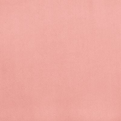 vidaXL Pat box spring cu saltea, roz, 100x200 cm, catifea