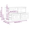 vidaXL Comodă TV, alb extralucios, 80x35x50 cm, lemn prelucrat