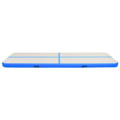 vidaXL Saltea gimnastică gonflabilă cu pompă albastru 600x100x20cm PVC