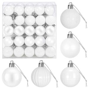 vidaXL Set de globuri de Crăciun 100 buc. Alb 4 cm Polistiren