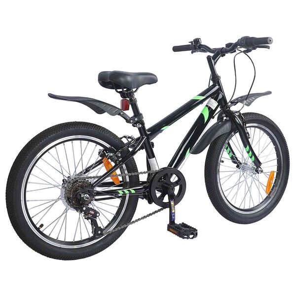 vidaXL Bicicletă pentru Copii 24 Inci 6-Speed pentru 8-12 ani Negru