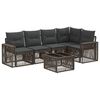 vidaXL Set de canapele pentru grădină 6 pcs Gri și gri &icirc;nchis