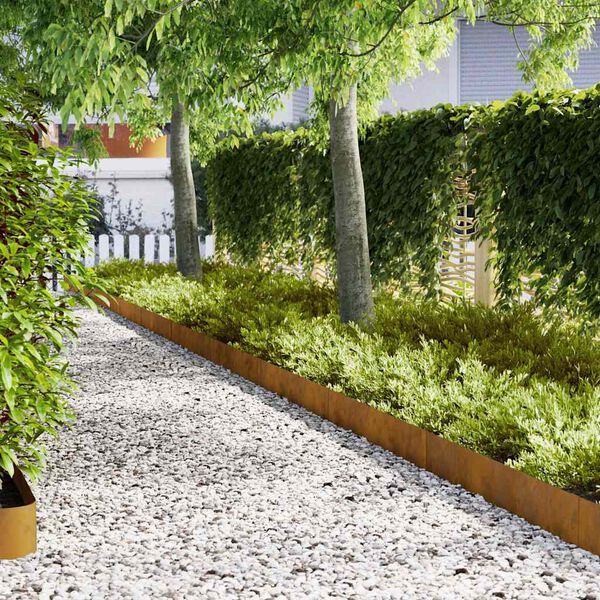 vidaXL Margine pentru gazon 30 pcs Maro 100 x 0.05 x 20 cm