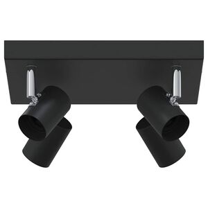 vidaXL Spot de tavan Negru 26 x 26 x 11,5 cm Metal
