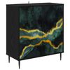 vidaXL Bufet WIJHE Stejar Negru 69 x 33 x 76 cm Lemn prelucrat