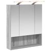 vidaXL Dulap cu oglindă pentru baie Gri Sonoma 60 x 14.5 x 70 cm