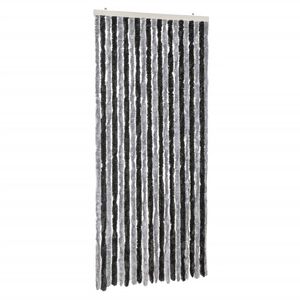 vidaXL Perdea pentru insecte, gri și negru, 90x220 cm, chenille
