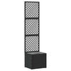 vidaXL Suport pentru plante cu gard Negru 35 x 30 x 135 cm Metal