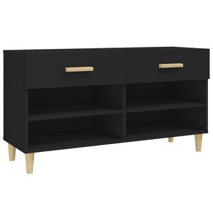 vidaXL Pantofar, negru, 102x35x55 cm, lemn compozit
