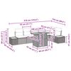 vidaXL Set de canapele pentru grădină 7 pcs Negru Rattan poli