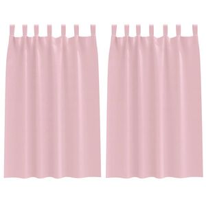 vidaXL Perdele Opaque cu Inel 2 buc. Roz bebe 175 x 140 cm Poliester