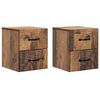 vidaXL Dulap de noapte suspendat 2 buc. Lemn vechi 34,5 x 33 x 40 cm