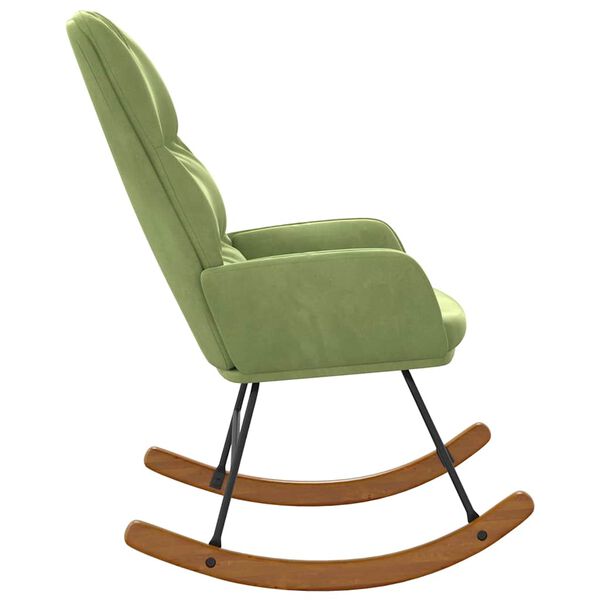 vidaXL Scaun balansoar, verde deschis, catifea