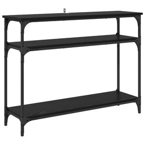 vidaXL Masă de consolă Stejar Negru 100 x 29 x 75 cm Lemn prelucrat