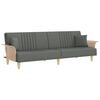 vidaXL Canapea extensibilă cu cotiere, gri &icirc;nchis, textil