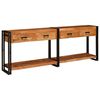 vidaXL Mese consolă 2 buc. Maro 200 x 33 x 75 cm Lemn Solid de Acacia