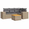 vidaXL Set canapele de grădină cu perne, 5 piese, bej, poliratan
