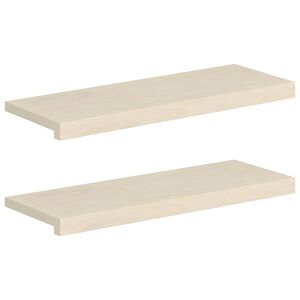 vidaXL Trepte 2 buc. 70 x 25 x 2 cm Alb Lemn de stejar masiv