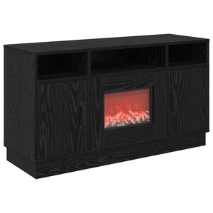 vidaXL Șemineu electric Stejar Negru 100 x 33 x 55 cm Lemn prelucrat