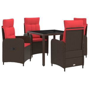 vidaXL Set dining pentru exterior 5 buc. poliratan