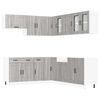 vidaXL Set de dulapuri de bucătărie 11 piese &bdquo;Kalmar&rdquo; lemn Sonoma gri