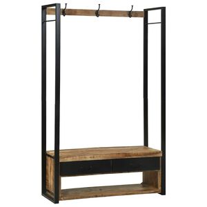 vidaXL Suport pentru H&acirc;rtie Maro 110 x 40 x 179 cm Lemn masiv de mango