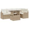 vidaXL Set de canapele pentru grădină 6 buc. Bej Poli Rattan