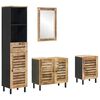 vidaXL Set dulap baie 4 buc. natural 38 x 33 x 160 cm