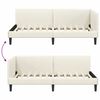 vidaXL Cadru de pat colțar cu headboard Crem 90 cm x 190 cm Catifea