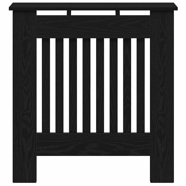 vidaXL Capac pentru radiator Stejar Negru 78 x 19 x 81,5 cm