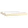 vidaXL Saltea cu arcuri buzunar, fermitate medie, crem, 180x200x20 cm, piele ecologică