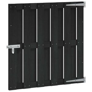 vidaXL Poartă de grădină 100 x 100 cm WPC și Aluminiu Negru