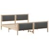vidaXL Cadru de pat cu headboard Gri &icirc;nchis 180 x 200 cm țesătură