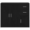 vidaXL Bufet din stejar negru 91x29,5x75 cm, lemn stratificat