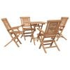 vidaXL Set de grădină 3 buc. Maro Lemn Teak Solid