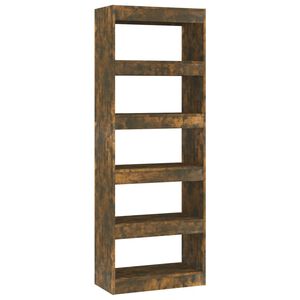 vidaXL Bibliotecă/Separator stejar afumat 60x30x166 cm, lemn prelucrat
