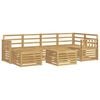 vidaXL Set de canapele de exterior 7 buc. Alb Poliester