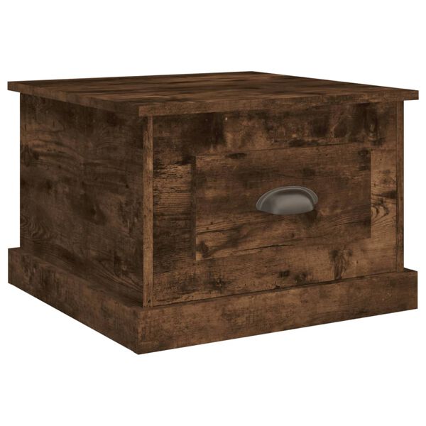 vidaXL Măsuță de cafea, stejar fumuriu, 50x50x35 cm, lemn prelucrat