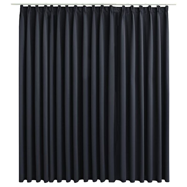 vidaXL Draperie opacă, negru, 290 x 245 cm, cu c&acirc;rlige