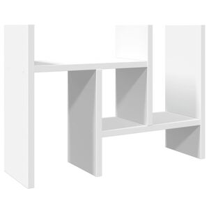 vidaXL Organizator de birou, alb, 34,5x15,5x35,5 cm, lemn prelucrat