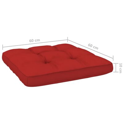 vidaXL Perne pentru canapea din paleți, 2 buc., roșu