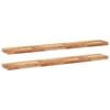 vidaXL Rafturi suspendate 2 buc. 120x20x4cm lemn masiv acacia netratat