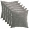 vidaXL Husă pentru pernă 6 buc. HEERLEN Gri &icirc;nchis 40 x 40 cm