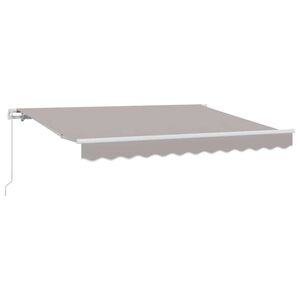 vidaXL Cortina Retractabilă Manual Gri deschis 300 x 200 cm țesătură