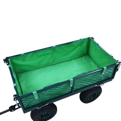 vidaXL Căptușeală cărucior de grădină, verde, material textil