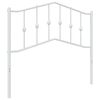 vidaXL Tăblie de pat de schimb metalică, alb, 100 cm