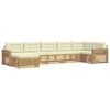 vidaXL Set de canapele de exterior cu pernă 7 pcs Alb și crem
