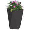 vidaXL Jardinieră 2 pcs Negru 50 x 50 x 75 cm Oțel